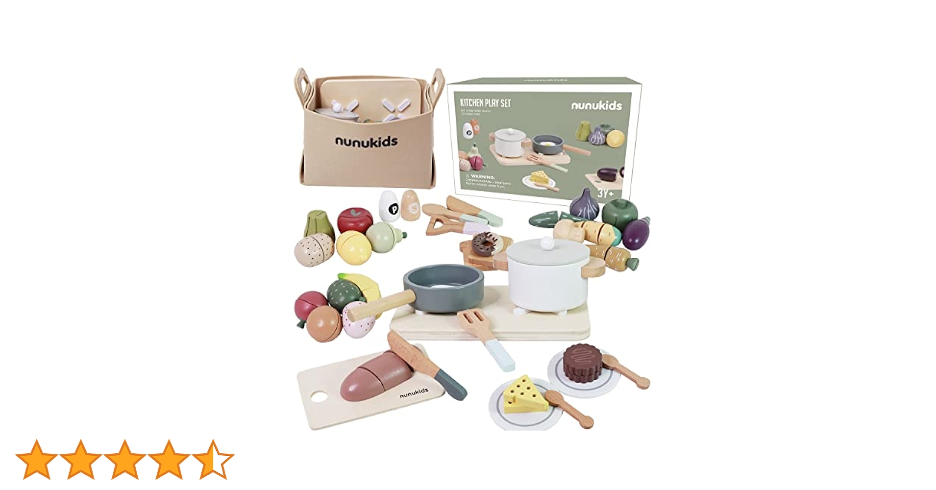 nunukids Wooden Kitchen Play Set : Amazon.com.au: Toys & Games